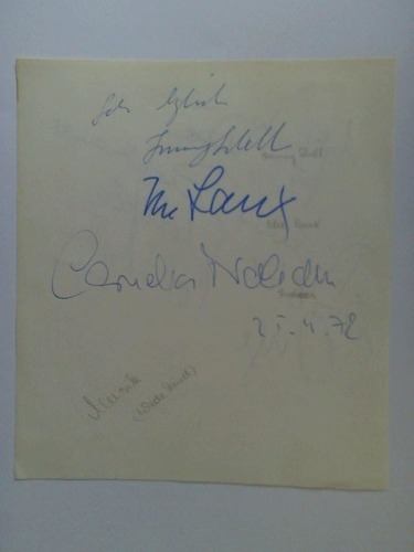 (Autographen) - Immy Schell, Ilse Laux, Cornelia Froboess - Original Autoramme auf Papierausschnitt