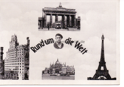 Postkarte - Rund um die Welt