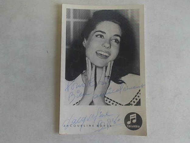 Boyer, Jacqueline - Autogrammkarte mit original Widmung und Signatur