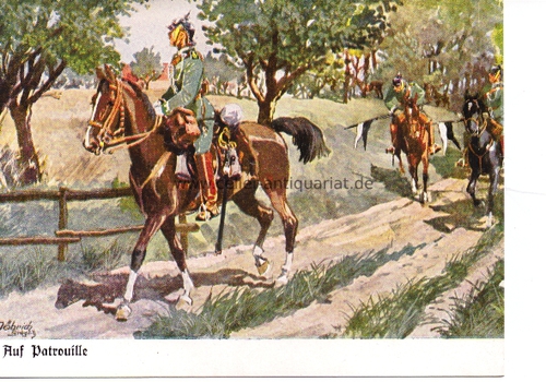 Postkarte - Auf Partrouille
