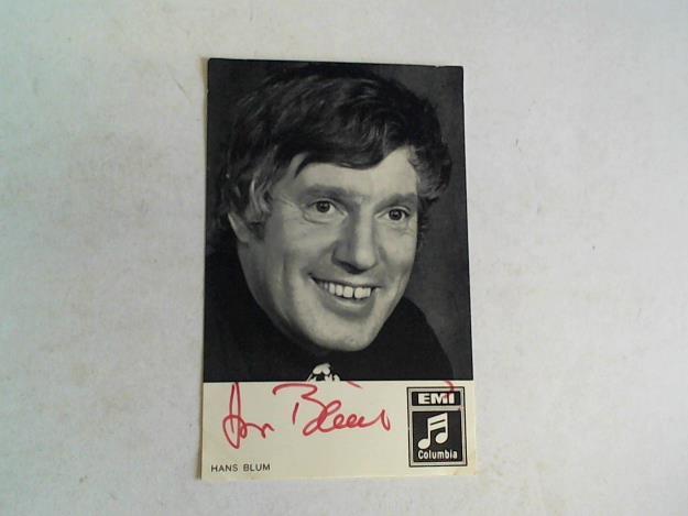 Blum, Hans - Autogrammkarte mit original Widmung