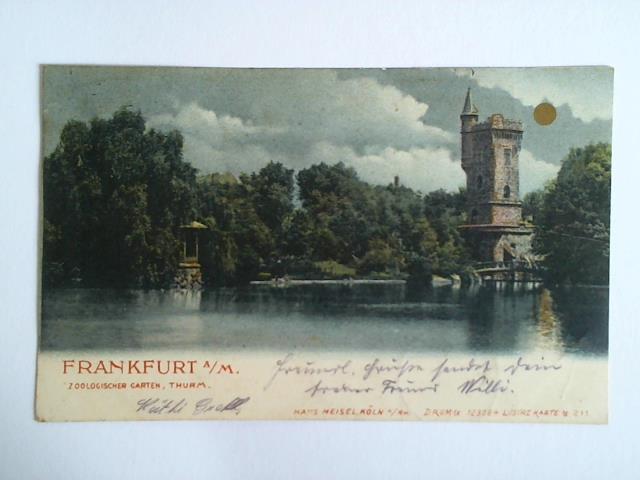 (Frankfurt am Main) - 1 Ansichtskarte: Frankfurt a. M. - Zoologischer Garten, Thurm
