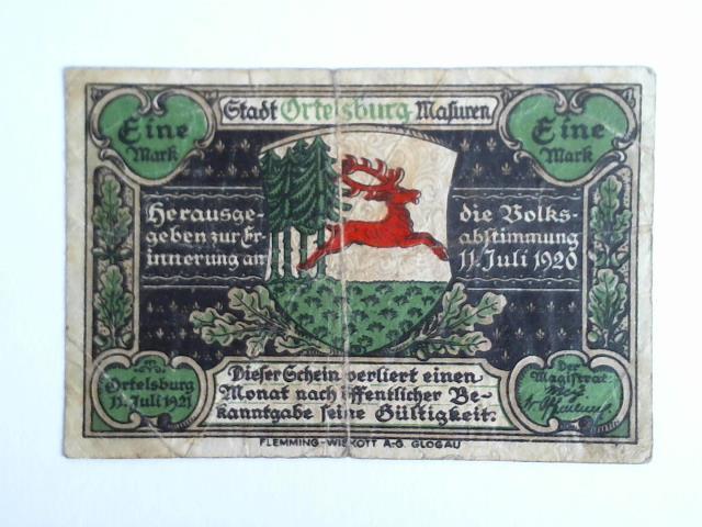 (Ortelsburg, Stadt - Masuren) - 1 Stadt-Banknote: 1 Mark