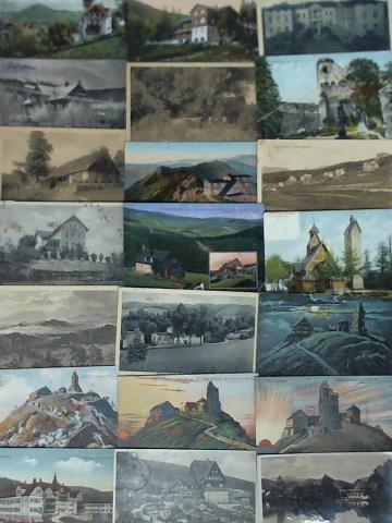 (Schlesien - Riesengebirge) - Sammlung von 65, teils kolorierten Ansichtskarten aus ca. 1900 bis ca. 1946