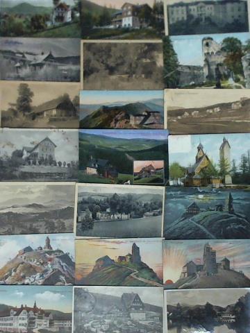 (Schlesien - Riesengebirge) - Sammlung von 65, teils kolorierten Ansichtskarten aus ca. 1900 bis ca. 1946