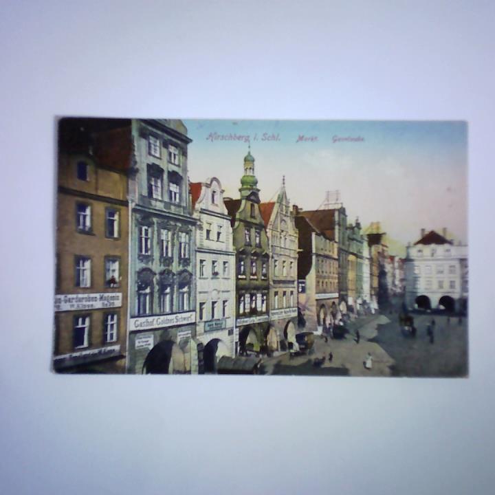 (Schlesien) - Hirschberg i. Schl., Markt. Garnlaube - Colorierte Ansichtskarte