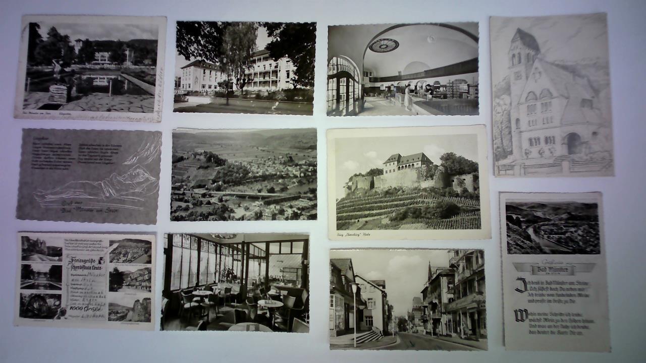 (Bad Mnster am Stein - Stadtteil von Bad Kreuznach/Rheinland-Pfalz) - Sammlung von 11 Ansichtskarten aus ca. 1954 - 1958