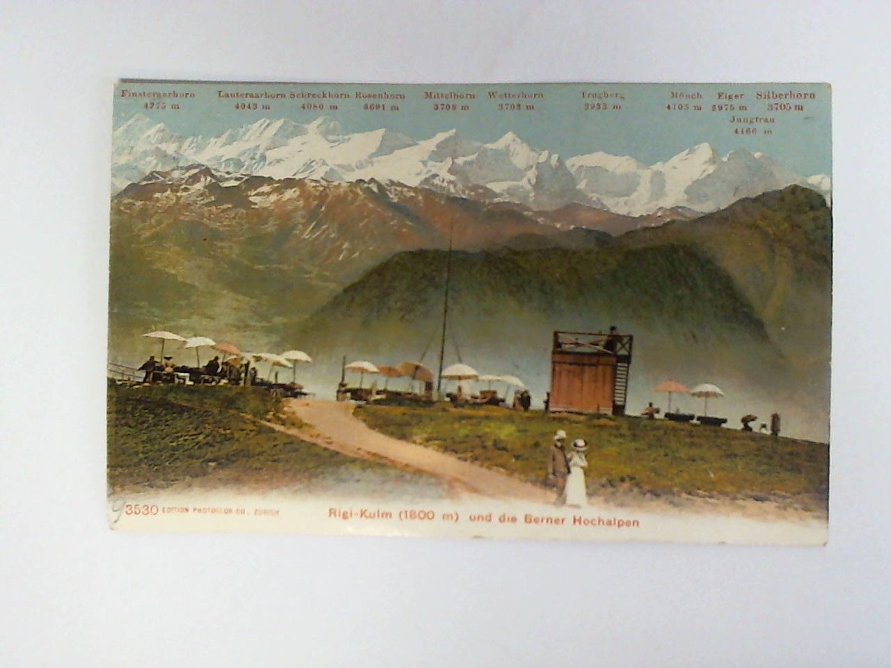 (Rigi Kulm / Schweiz) - Ansichtskarte: Rigi-Kulm (1800 m) und die Berner Hochalpen