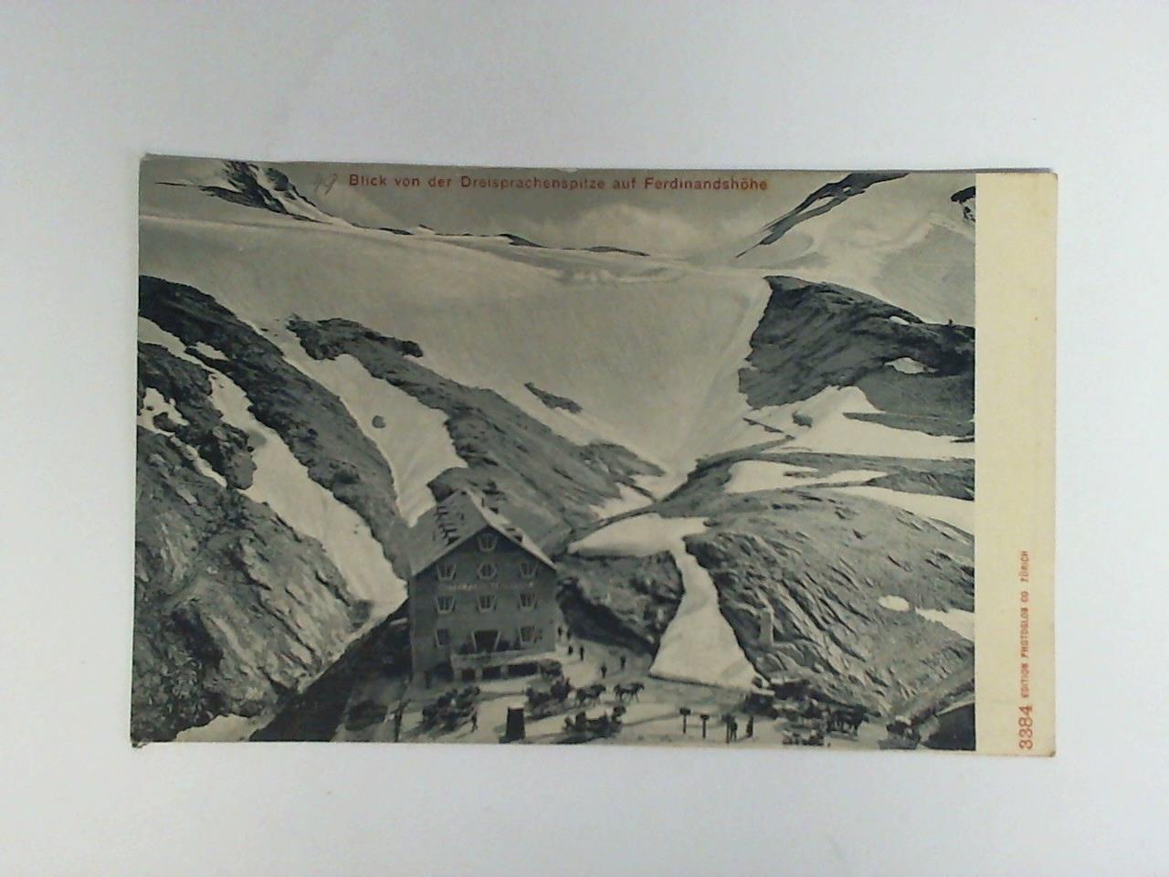 (Dreisprachenspitze / Ortler-Alpen) - Ansichtskarte: Blick von der Dreisprachenspitze auf Ferdinandshhe