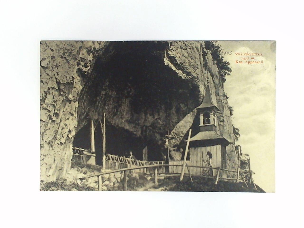 (Wildkirchli - Appenzell / Schweiz) - Ansichtskarte: Wildkirchli, 1477 m, Ktn. Appenzell