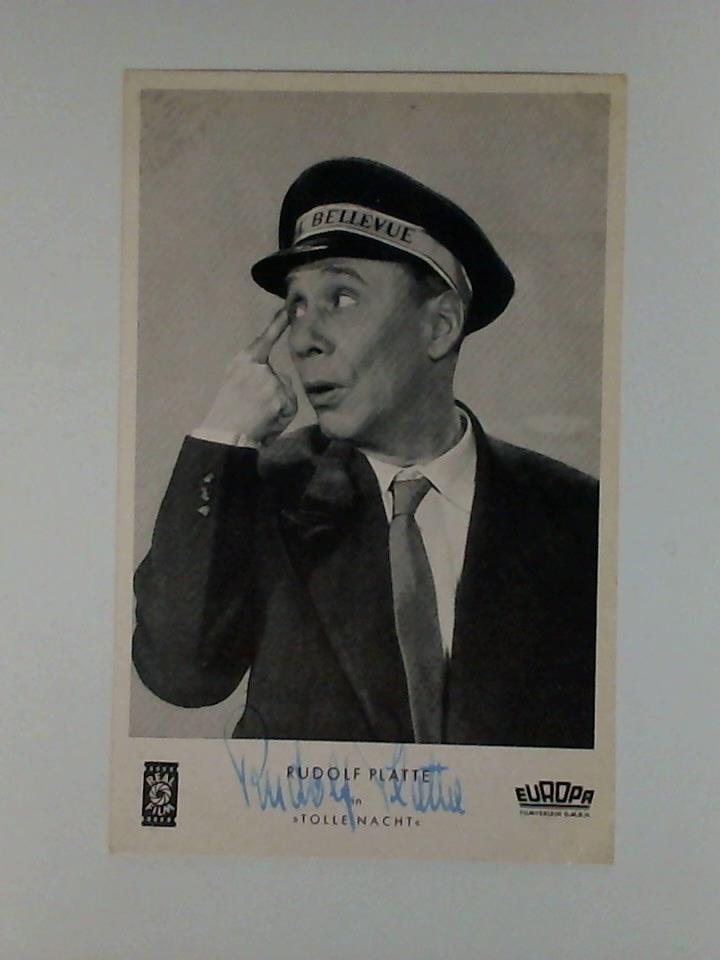 Platte, Rudolf - Autogrammkarte, original signiert