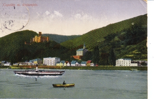 Capellen - Postkarte. Capellen m. Stolzenfels