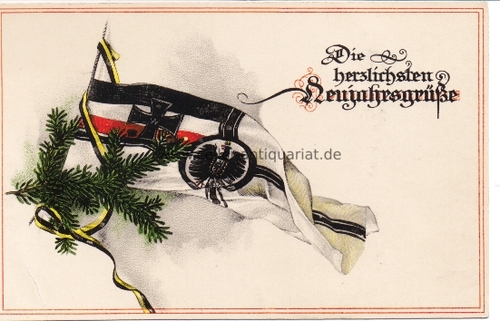 Die herzlichsten Neujahrsgre - Postkarte