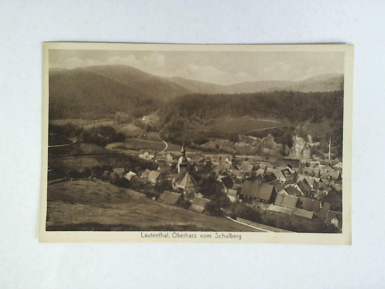 (Lautenthal) - Ansichtskarte: Lautenthal, Oberharz vom Schulberg