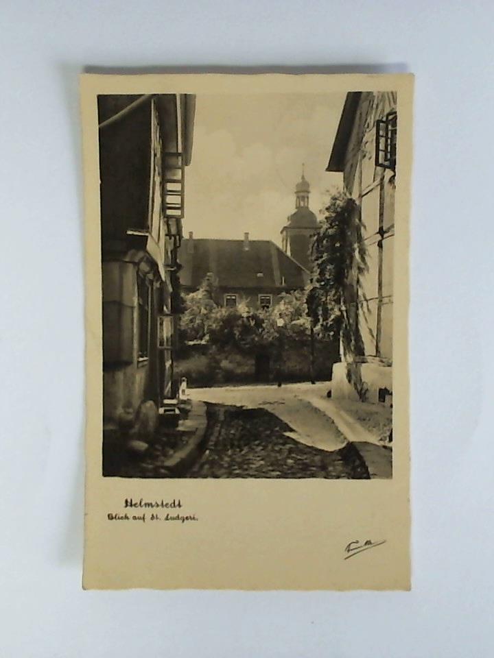 (Helmstedt) - Ansichtskarte / Reklamekarte: Helmstedt - Blick auf St. Ludgeri