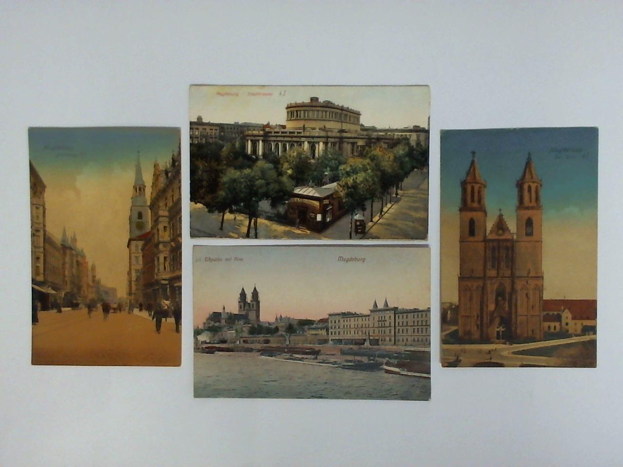 (Magdeburg) - 4 chromolithographische Ansichtskarten