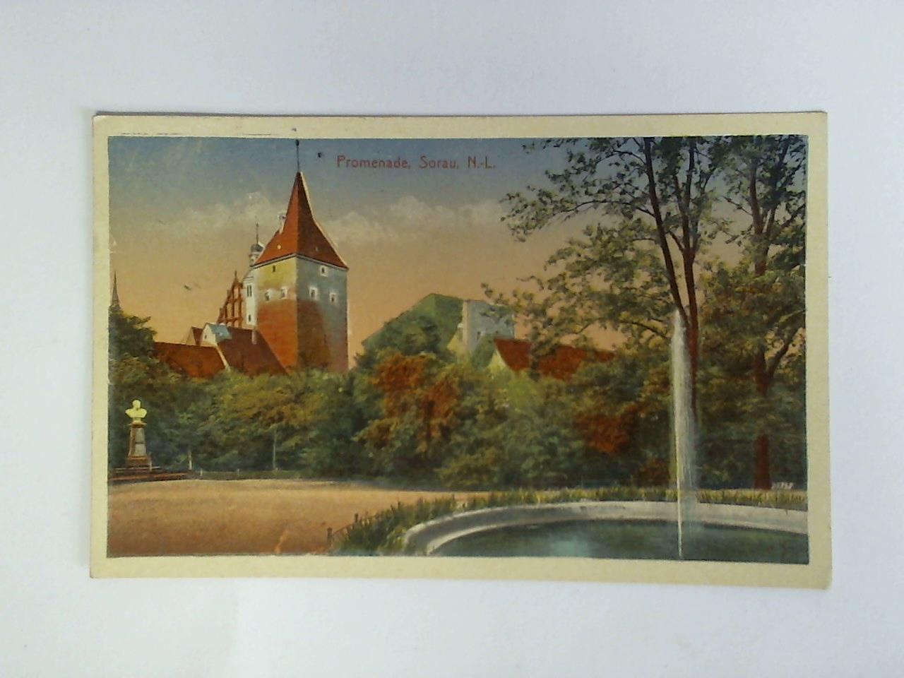 (Sorau / Niederlausitz) - Ansichtskarte: Promenade, Sorau, (N.-L.)
