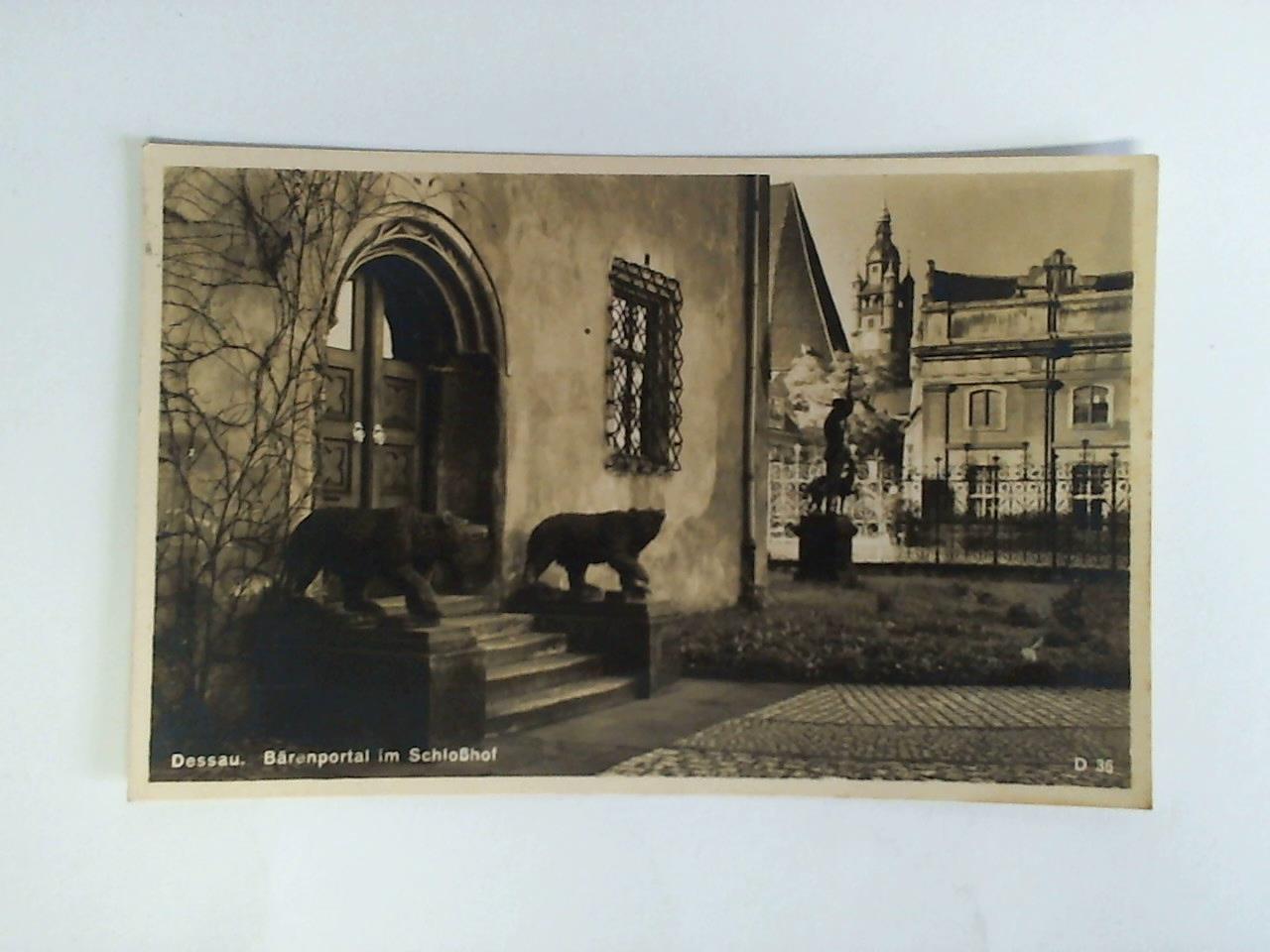 (Dessau) - Ansichtskarte: Dessau. Brenportal im Schlohof