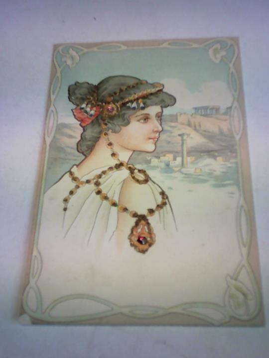 (Wien) - Ansichtskarte: Jugendstil-Edol einer Dame. Kolorierte Ansichtskarte. Schmuck mit original Strasssteinchen besetzt. Edition Emile Storch, Wien