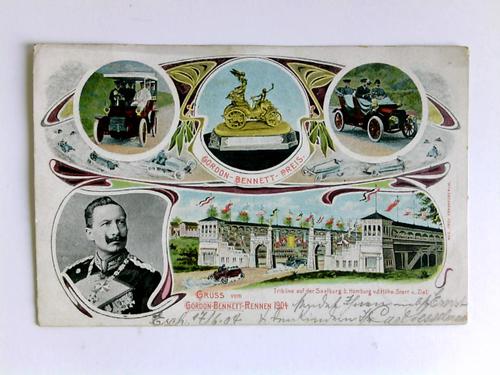 Gordon-Bennett-Cup (Motorsport) - Postkarte - Gruss vom Gordon-Benett-Rennen 1904