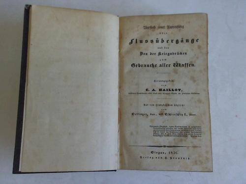 Haillot, Charles Alexandre (Hrsg.) - Versuch einer Anweisung ber Flussbergnge und den Bau der Kriegsbrcken zum Gebrauche aller Waffen
