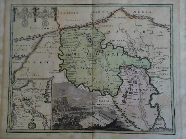Weigel, Christoph - Mesopotamiae, Assyriae et Babyloniae tabula - Altkolorierte Karte im Kupferstich