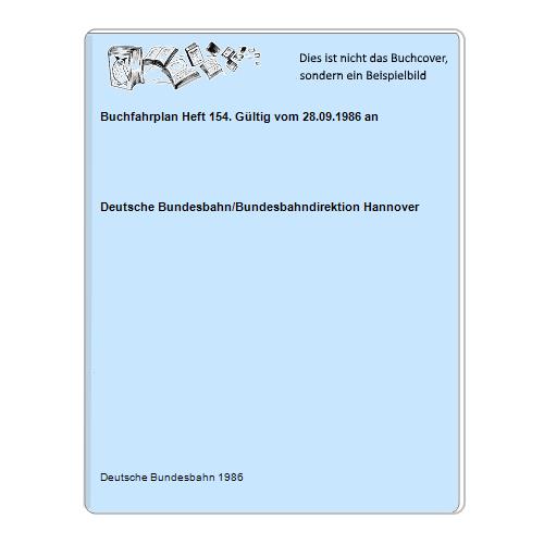 Buchfahrplan Heft 154. Gültig vom 28.09.1986 an