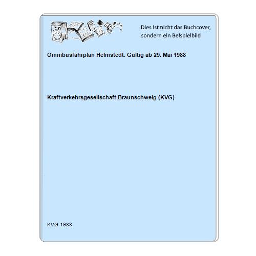Omnibusfahrplan Helmstedt. Gültig ab 29. Mai 1988